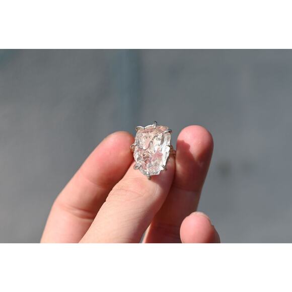 alternative raw diamond engagement rings, raw crystal size 4 5 6 7 8 8 9 10 11 - Picture 4 of 5